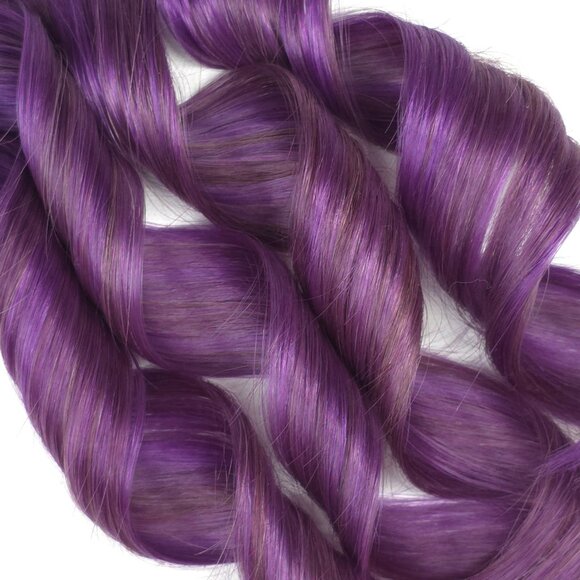 10 inch Purple Remy Clip in Human Hair Extensions main image 6
